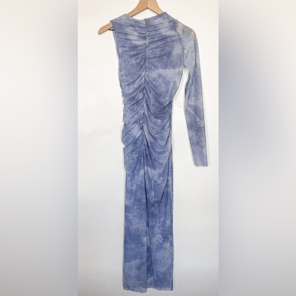 ZARA ASYMMETRIC TULLE DRESS BLUES | 3067/274 267/015 - Picture 3 of 8